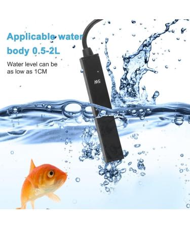Dongker Mini Aquarium Heater 5W - USB 5V 2A Thermostat for 0.5-2L Fresh & Saltwater - 28 C Constant Temperature - Buy Online on GoSupps.com