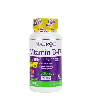 Natrol Fast Dissolving Vitamin B12 - 5000 mcg - 100 tabs