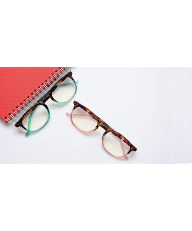 Eyekepper Blue Light Filter Reading Glasses Tortoise-Red Frame +2.00 - Computer Screen Glare Blocking Digital Readers for Men and Women - Buy Online on GoSupps.com