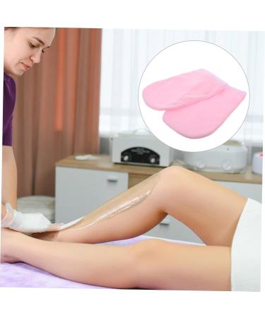 Mitaines Hydratantes en Cire de Paraffine Taille Fine 25x15 Cm pour Soin des Mains Femme Spa Confortables et Douces Couleur Rose Bord Blanc - Buy Online on GoSupps.com