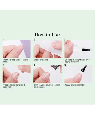 Acrylic Nail Tips Multi-Size Lightweight Nai Tips 360 Pieces Multi-Purpose Use for DIY Nail Art Decoration for Nail Shop (05#) - Buy Online on GoSupps.com