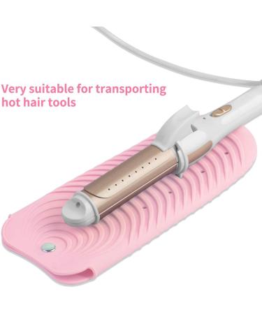 Buy Pink Hair Straightener Pouch - Heat Resistant Mat for Flat Iron & Curling Iron | International Shipping Available - Buy Online on GoSupps.com