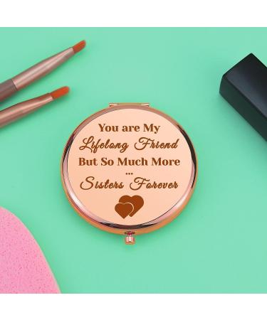 Soul Sister Compact Makeup Mirror - Friendship & Sister Gifts for Women - Birthday, Anniversary, Graduation Present - Buy Online on GoSupps.com