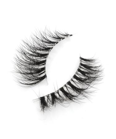 Arison 3D Handmade Siberian Mink Eyelashes - Natural Look with Transparent Band | 100% Handmade Artificial Lashes (1 Pair) - Perfect for International Shipping - Buy Online on GoSupps.com