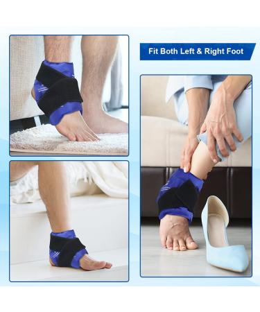 NEWGO Ankle Ice Pack Wrap for Pain Relief - Reusable Gel Cold Pack for Ankle Injuries and Swelling - Hot Cold Therapy for Sprains, Achilles Tendonitis - Buy Online on GoSupps.com