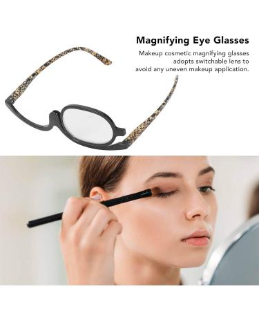 Cosmetic Glasses with Flip Down Lens Rotating Makeup Reading Glasses (+3.50) with Case | Perfect for Flawless Makeup Application - Buy Online on GoSupps.com
