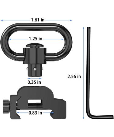 2 Point Rifle Sling Quick Adjust with QD Swivels | Push Button Release | Picatinny/Weaver Rail Mount - Buy Online on GoSupps.com