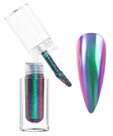 DouborQ Chrome Nail Powder - 2g Liquid Mirror Chameleon Pigment for Women Nail Art - Blue Purple - Buy Online on GoSupps.com