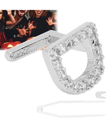 Plating English Letter D Teeth Brace Cosplay Halloween Party Teeth Decoration Jewelry (Silver Color) - Buy Online on GoSupps.com