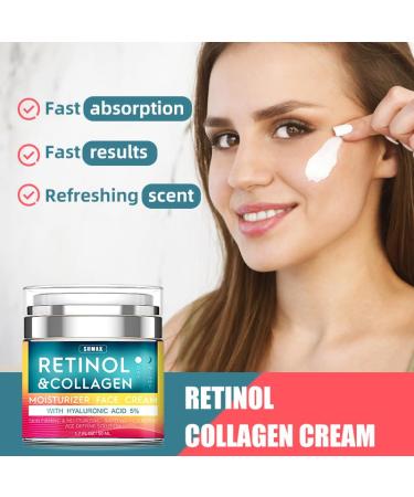 Buy Retinol Cream with Hyaluronic Acid - Anti-Aging Day-Night Moisturizer for Men & Women | Reduces Wrinkles & Dryness - 1.78 Oz - Buy Online on GoSupps.com