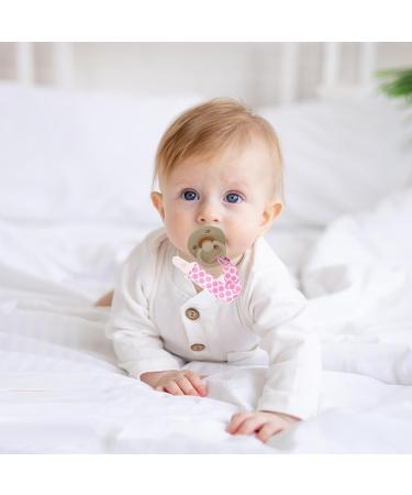 8Pcs Girls Baby Pacifier Clips - Dummy Clip Soother Chains with Silicone Ring Adapter for Dummies, Soothers, Teething Toys - Newborn Essentials in Pink - Buy Online on GoSupps.com