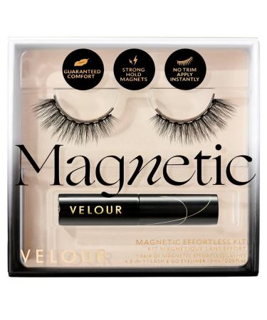 Velour Magnetic Lash, Liner and Eyelash Glue Bundle - Natural & Lightweight Vegan Lashes and Magnetic Lash & Go Eyeliner Set - Glue & Black Liquid Eyeliner Hybrid, Wear up to 30 times - Effortless Kit - Buy Online on GoSupps.com