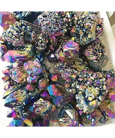 Natural raw Aura Crystal Cluster Colorful Electroplate 150-200g for Home Decoration - Buy Online on GoSupps.com