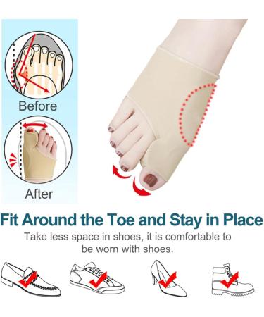 2PC Toe Separator & Bunion Corrector for Hallux Valgus - Effective Daily Use - Relief for Bunions & Toe Alignment - Buy Online on GoSupps.com