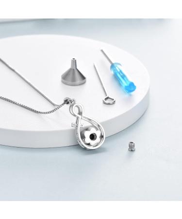 VONALA DOLA PET Ash Necklace - 925 Sterling Silver Memorial Jewelry for Dog & Cat Lovers | Infinity Cross & Paws Gift - Buy Online on GoSupps.com