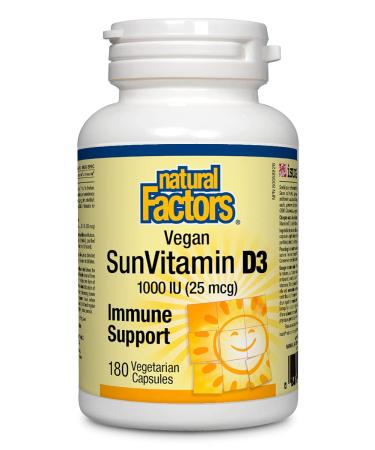 Natural Factors Vegan Vitamin D3 1000 IU - 180 Veg Caps