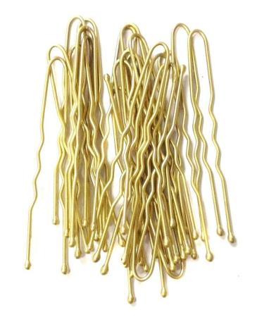 Hairpins short wavy gold-coloured 4.5 cm 36 pieces