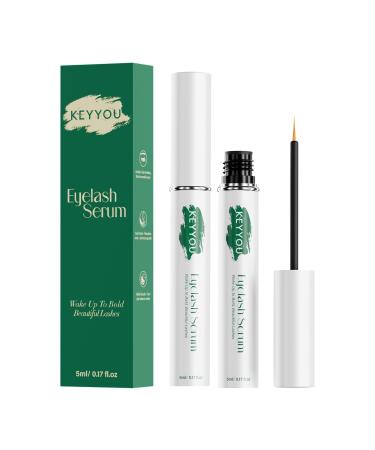KEYYOULASH Eyelash Serum to Grow Lashes & Brows Eye Lash Serum for Lashes with Advanced Formula Eyelash Enhancing serum for Longer Thicker and Fuller Lashes Vegan & Cruelty-Free (5ML) 5ML Clear Eyelash Serum