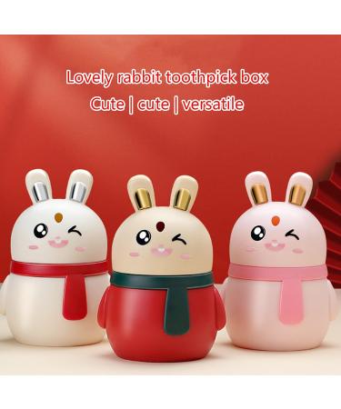 Luofeng Cute Rabbit Toothpick Holder - Automatic Press Type Container for Home & Restaurant - Durable PP Material - International Shipping Available - Buy Online on GoSupps.com
