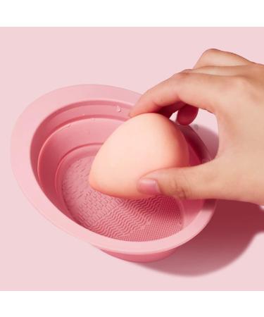 FRCOLOR Folding Makeup Brush Cleaning Rack - Set of 2 | Silicone Cleaning Mat & Brush Drying Hangers for Effortless Makeup Brush Care - Buy Online on GoSupps.com