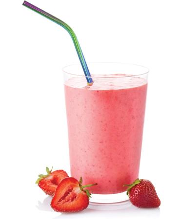 Reusable Rainbow Stainless Steel Straws Set - 4 Eco-Friendly Drinking Straws with Cleaning Brush - Buy Online on GoSupps.com