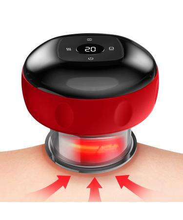Becommend Smart Dynamic Cupping Therapy Set,Cellulite Massager 3 in 1 Vacuum Therapy Machine Cellulite Remover,Gua Sha Massage Tool with12 Level Temperature and Suction, 12 Level Red