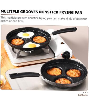 OUNONA 2pcs Breakfast Mini Skillet Crepe Pan Gas Stove Daily Use Frying Pan Nonstick Skillet Pan Burger Steak Pan Handle Pan Egg Frying Pan Mini Egg Pan Stainless Steel Omelet Pan Round 40.8X24.8X3.5CMx2pcs Blackx2pcs - Buy Online on GoSupps.com