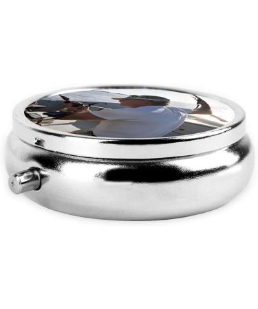 Fishing Rod Round Pill Box | 3 Compartment Mini Decorative Travel Organizer for Vitamins & Medications - Buy Online on GoSupps.com