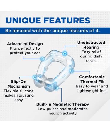 AuriCalm Tinnitus Relief Device 2/4 Pair Tinnitus Ear Cuff Set for Ringing Ears-Device Stop Ear Ringing (4pair) - Buy Online on GoSupps.com