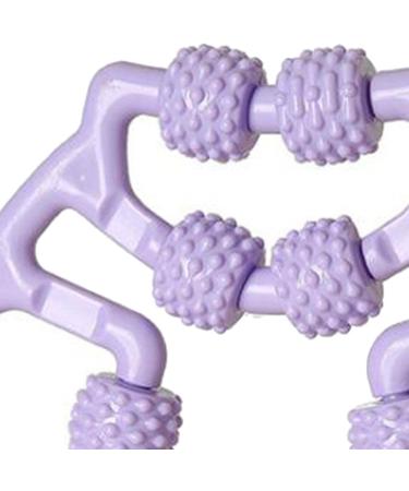 Amagogo Leg Massage Device - 12 Roller Deep Tissue Massager for Legs Thighs & Calves - Handheld Relaxation Tool - Perfect for Yoga Enthusiasts - Violet - Buy Online on GoSupps.com