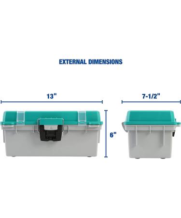 Sheffield 12671 13 Tackle Box Teal & Gray - Fishing & Craft Storage Solution - Buy Online on GoSupps.com
