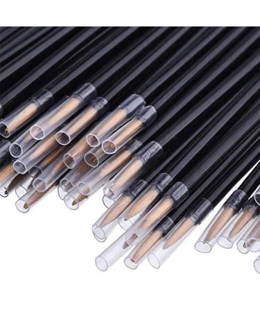 50 Pack Eyeliner Brush Applicator Set - Gold Cosmetic Lip & Eye Makeup Tools | International Shipping Available - Buy Online on GoSupps.com