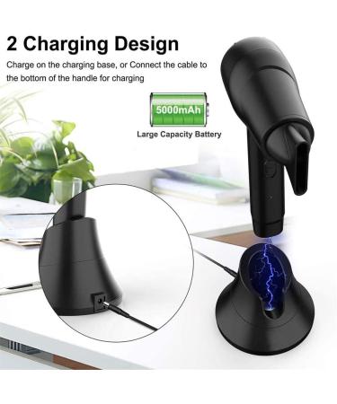 Wireless Hair Dryer Cordless Portable Blow Dryer with Charge Base 5000mAh Rechargeable Battery Fast Charge Hot & Cold Wind for Travel/Outdoor/Home - Buy Online on GoSupps.com