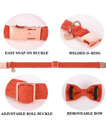 Dogwong Adjustable Dog Collar with Removable Fly - Light Blue & Orange | Comfortable Gift for Small & Medium Dogs - Buy Online on GoSupps.com