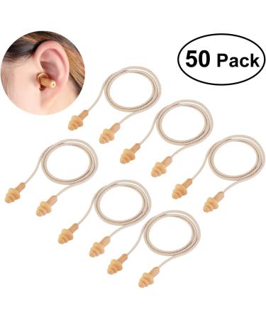 WINOMO Ear Plugs - 50 Pairs Corded Soft Silicone | Reusable Sleep & Hearing Protection for Swimming - Buy Online on GoSupps.com