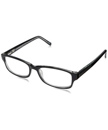 Foster Grant James Multifocus Reading Glasses Black/Transparent 2 x