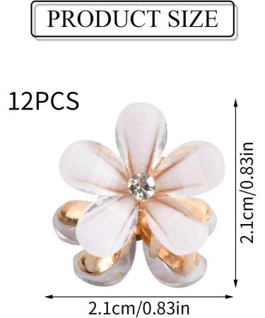 Xzeemo 12pcs Mini Flower Claw Clips - Purple Hair Styling Accessories for Girls & Women - Buy Online on GoSupps.com