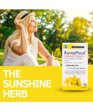 Schwabe KarmaMood Maximum Strength - St John's Wort Extract 425mg - Herbal Remedy for Low Mood and Anxiety - 30 Tablets - Buy Online on GoSupps.com