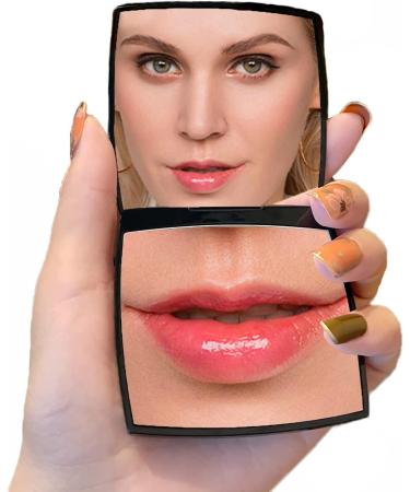 Mpowtech Folding Magnifying Square Compact Mirror - 2x Magnification, Perfect for Travel and Purses - Buy Online on GoSupps.com
