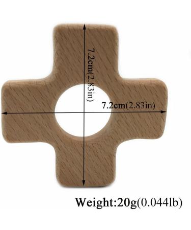 Wendysun 10pcs Cartoon Wood Teether - Natural Animal Fat Ten Frame Baby Teething Toy - Buy Online on GoSupps.com