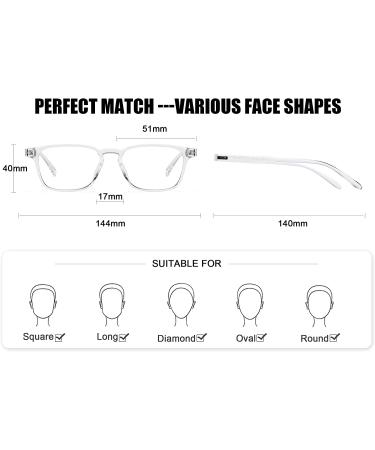 Blue Light Blocking Glasses for Men & Women - Fashion Nerd Eyeglasses - Relieve Eye Strain - Pack of 2 - Buy Online on GoSupps.com