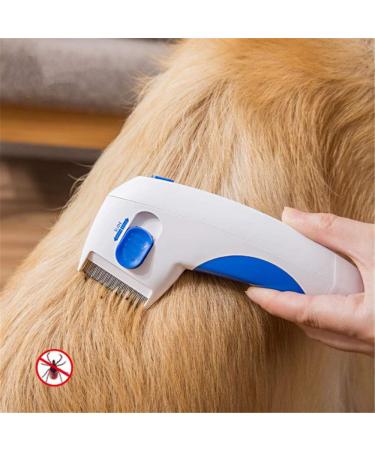 Enjoyfeel Pet Flea Comb Electric Brush Comb Head Lice Removal Pet Cleaning Capture Fleas Tool for Dogs Cats - Buy Online on GoSupps.com