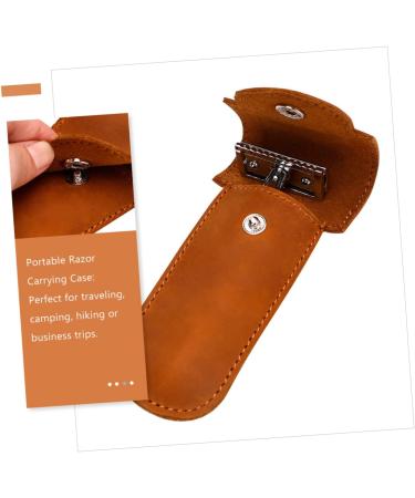 Beavorty 10 PTH Leather Razor Case - Stylish Storage for Men's Baldness Razors & Accessories | Portable Handbag Solution - Buy Online on GoSupps.com