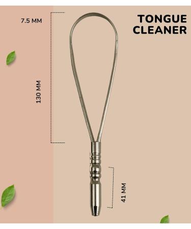 Nature's Own Stainless Steel Tongue Scraper - Improve Fresh Breath & Oral Hygiene for Adults & Kids - Easy to Use Portable Tongue Cleaner - Buy Online on GoSupps.com