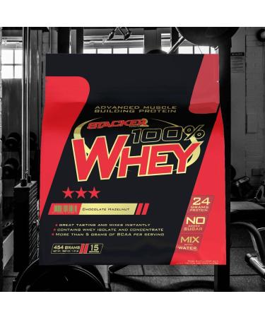 Stacker2 Europe 100% Whey Protein Chocolate Hazelnut 454g - Buy Online on GoSupps.com