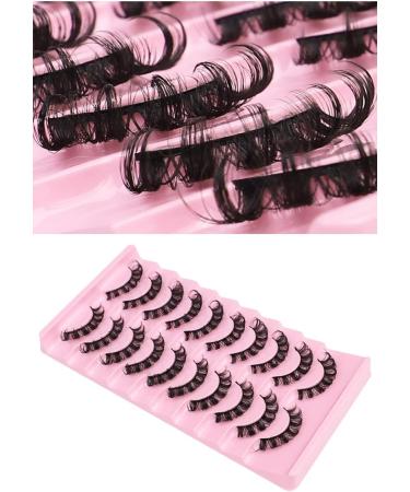 Natural Look False Eyelashes Russian Strip Lashes D Curly Faux Mink Lashes Wispy Fluffy Volume Russian Lashes 3D Effect Fake Eyelashes (10 Pairs) - Buy Online on GoSupps.com
