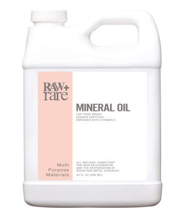 Mineral Oil 32 oz, Food Grade Safe Wood/Bamboo Oil, Cutting Board, Butcher Block Conditioner, Knife Blade, Cast Iron Tools, Pans For Food Kitchen, Vegan by Raw Plus