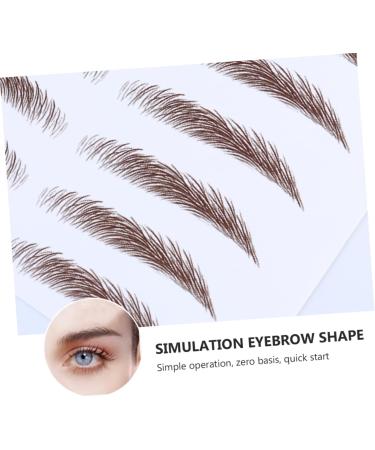WOONEKY 4pcs Eyebrow Stickers Imitation Eyebrows Template 6d Hair Water Transfer Paper with Soy Ink - Buy Online on GoSupps.com