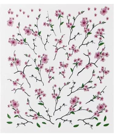 CHANGAR 6 Sheets Flowers Nail Art Stickers Self-Adhesive Colorful Spring Blossoms Floral Nail Decal Flower Leaves Sticker Charm Nail Design for Women Girls Nails Art DIY Decoration - Buy Online on GoSupps.com