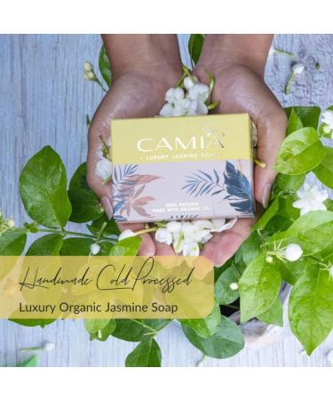 CA MIA 100% Organic Handmade Jasmine Soap | Vegan Cruelty-Free Natural | SLS-Free Sulphate-Free | 125g - Buy Online on GoSupps.com